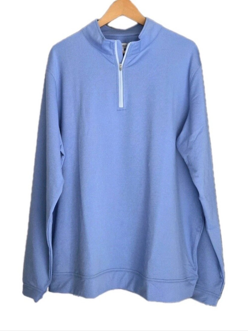 Peter Millar Blue Perth Mélange Performance Quarter-Zip Pullover Men's Size XL